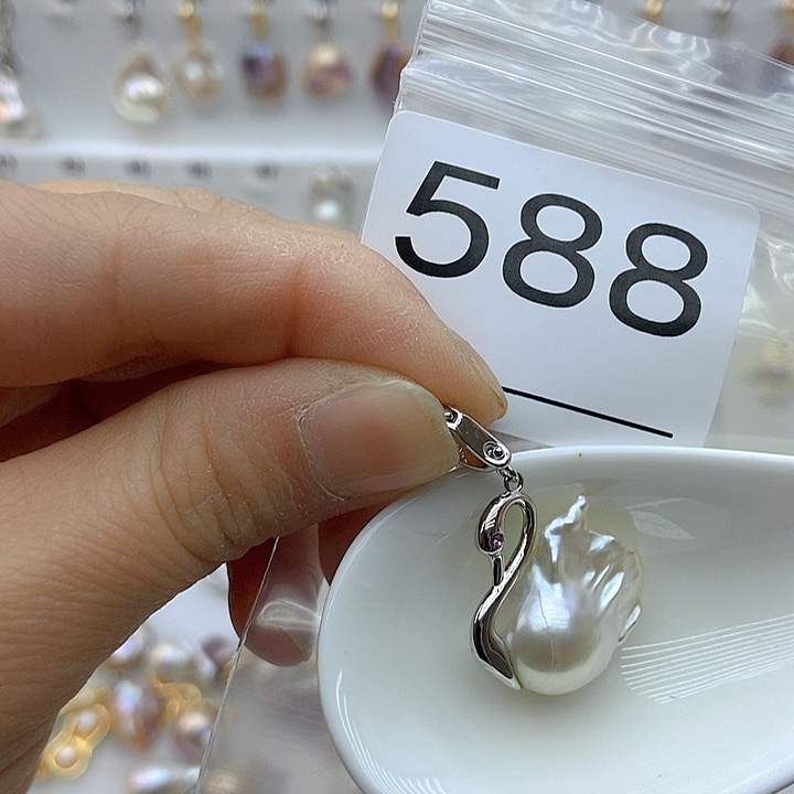 淡水珍珠颈饰银S925镶嵌