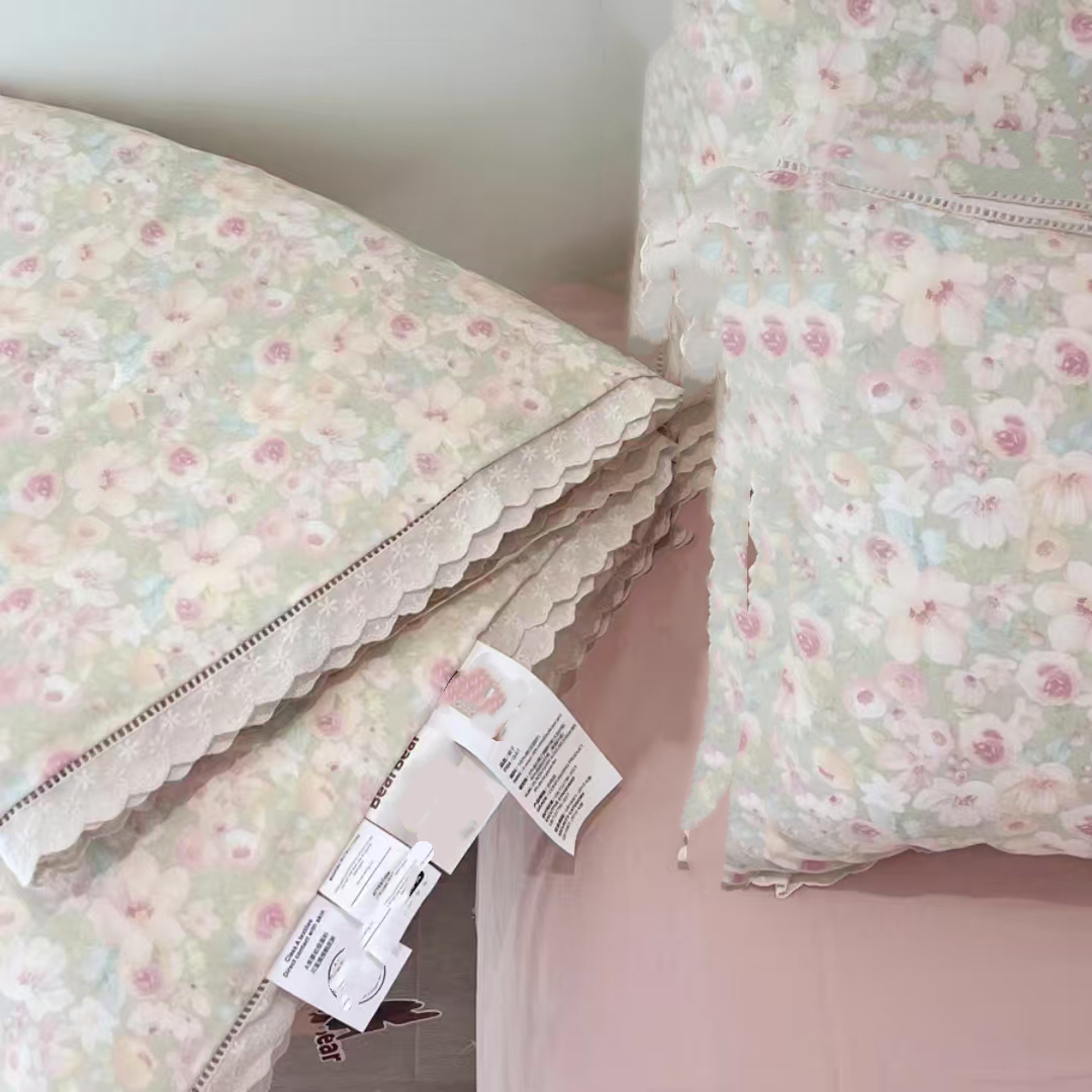 【如意夏凉被花边四件套】200*230四季柔软透气夏凉四件套