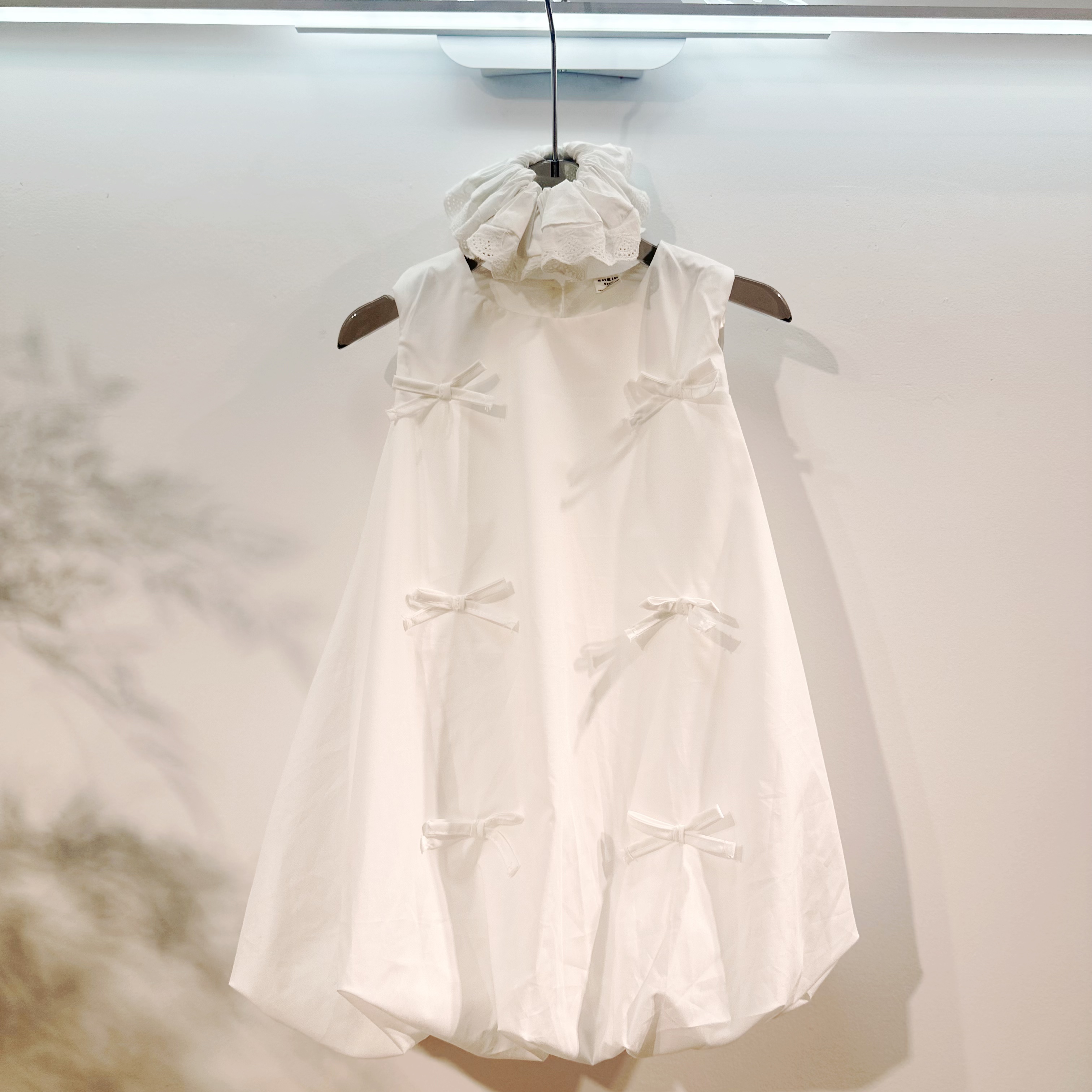A207 女童连衣裙纯色荷叶裙夏季礼服休闲风中式刺绣汉服时尚