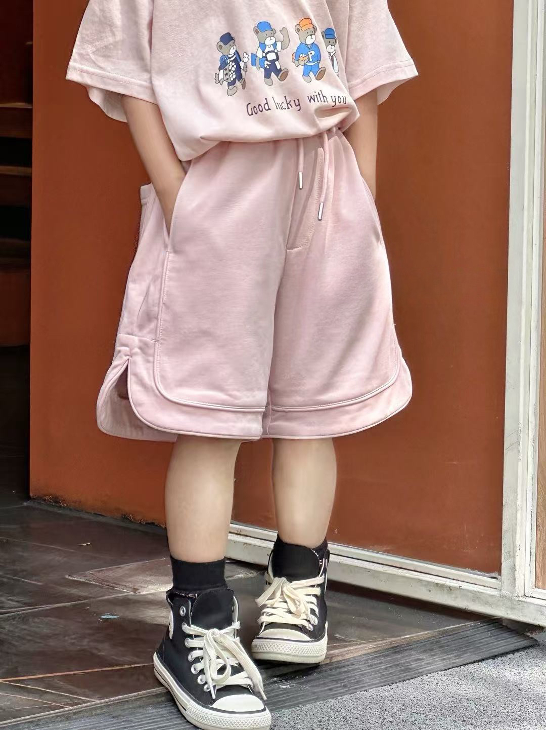 潮童新款灰粉杏短裤【默认微瑕】