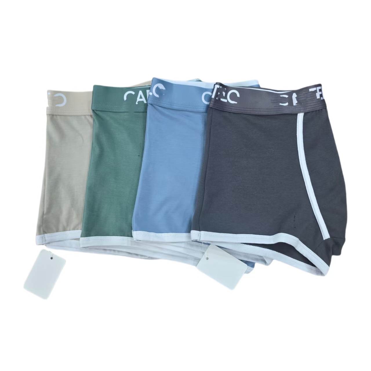 8571-男士EY标（2条）（颜色任意）平脚内裤