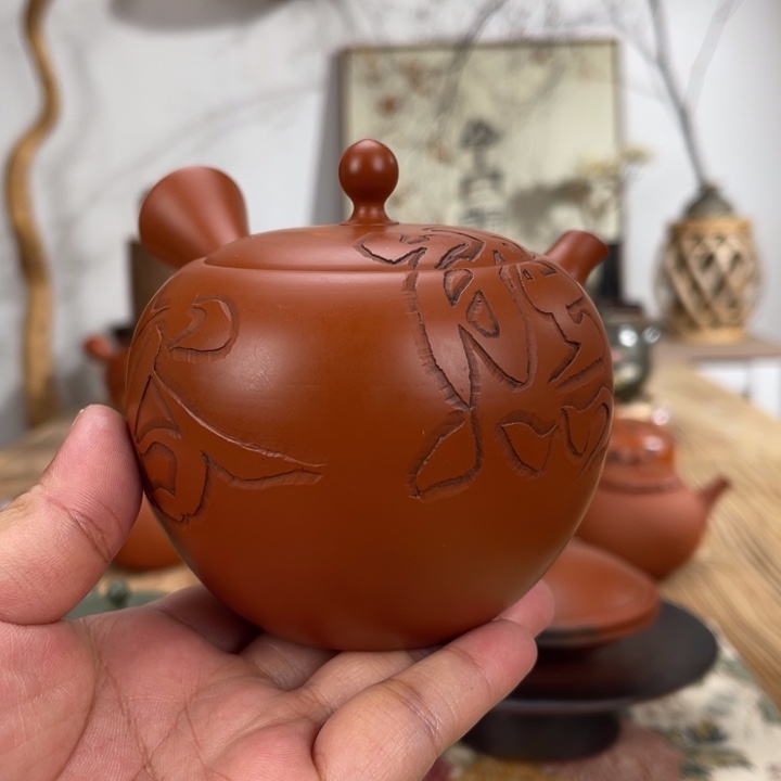 常滑山田宝生手作茶壶