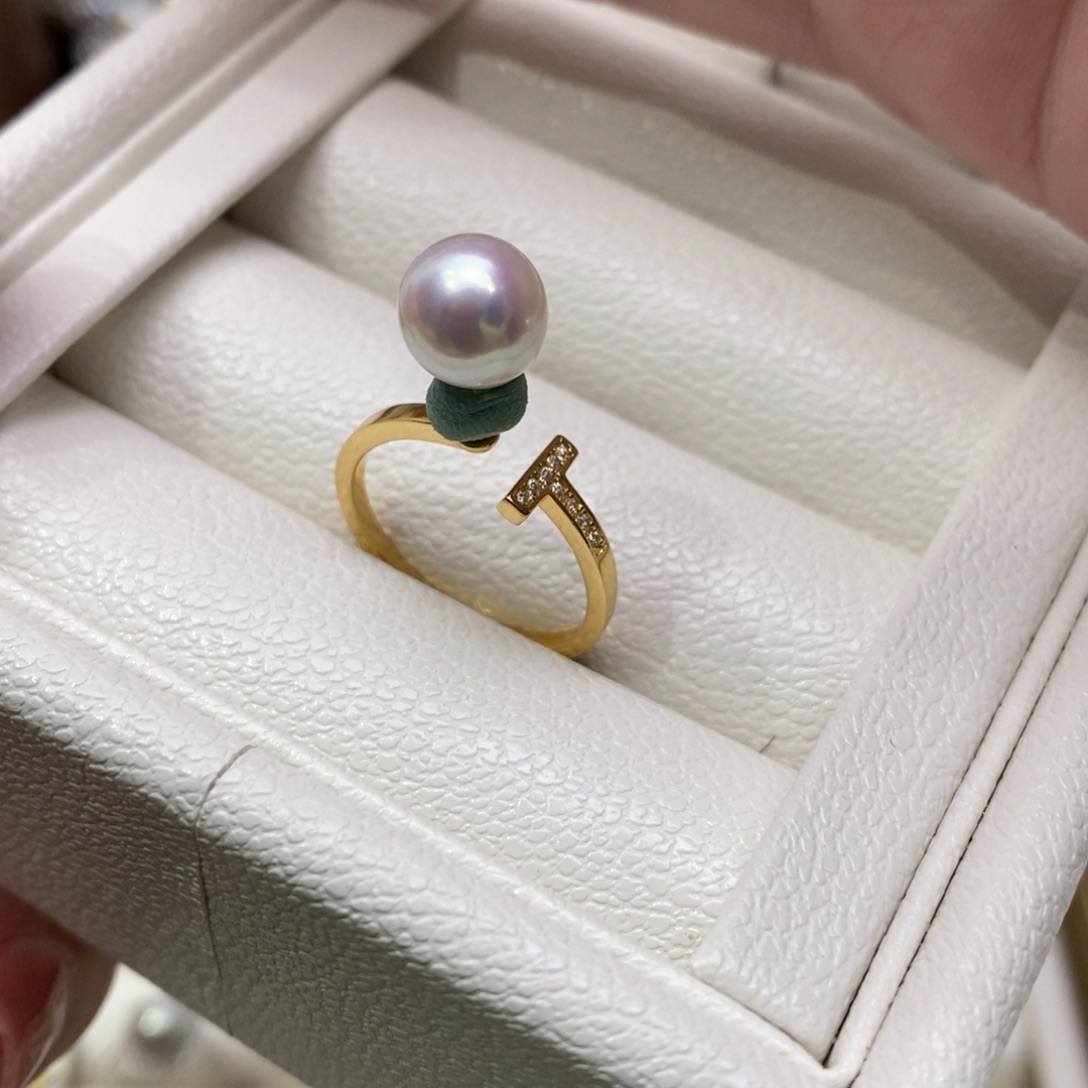 淡水珍珠戒指银S925镶嵌莉***?7.9