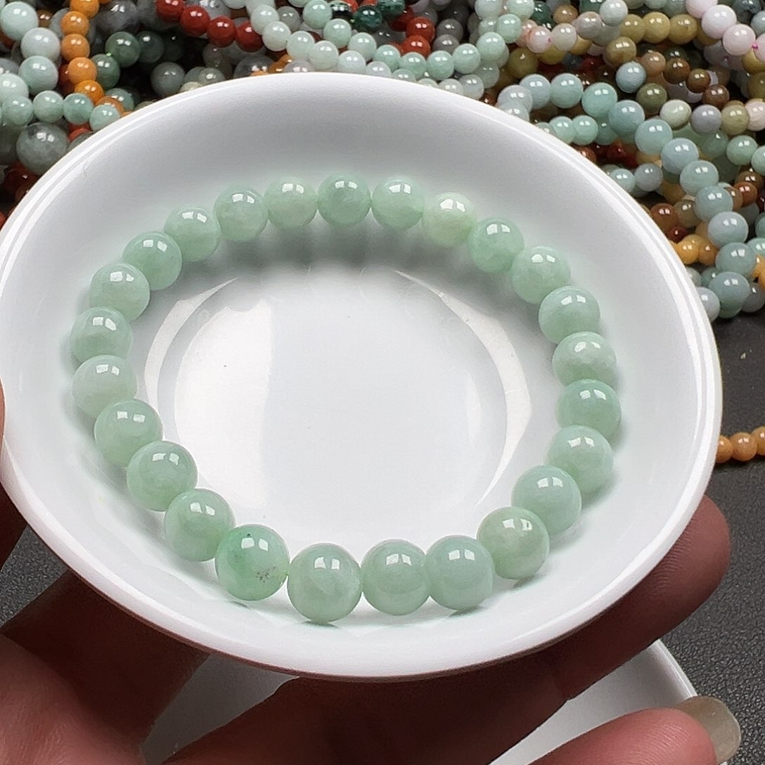 翡翠手链未镶嵌晴**?货主老华