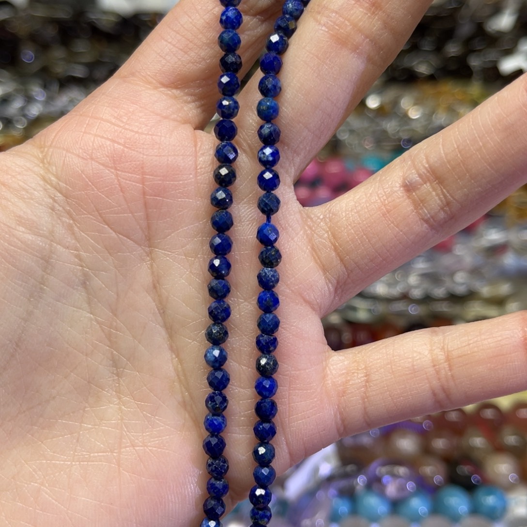 玛瑙/玉髓散珠天然青金卡4长条38厘米