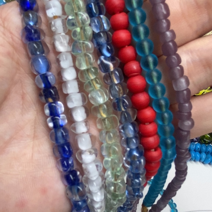 琉璃颈饰三角夹心隔片