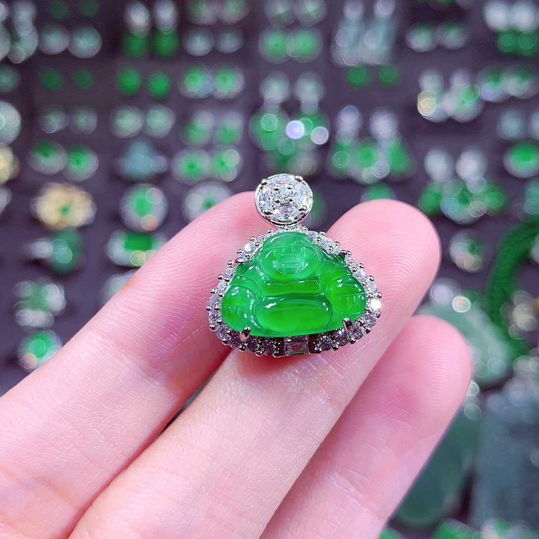 翡翠未镶嵌颈饰天然