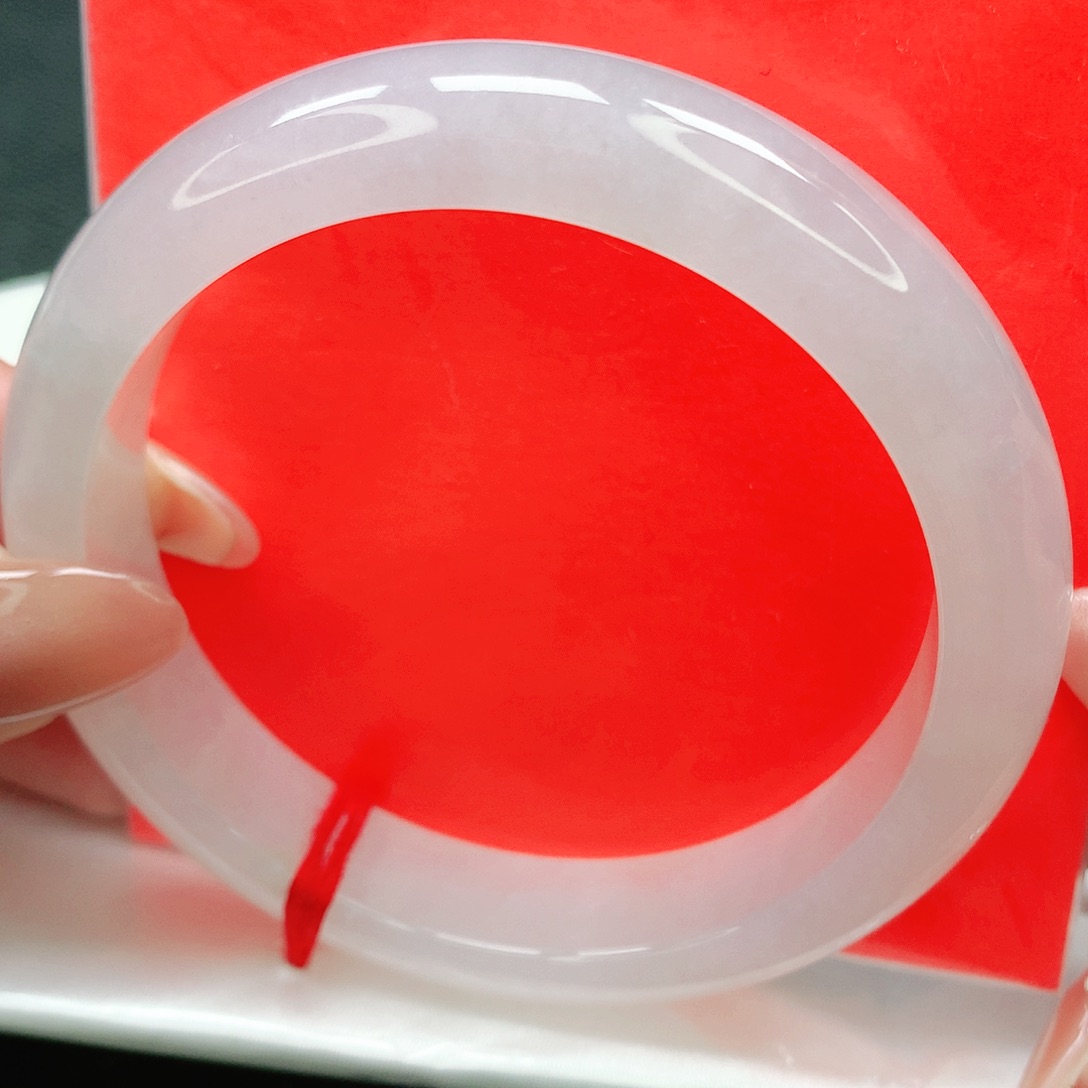 未镶嵌手镯翡翠内部小冰丝25