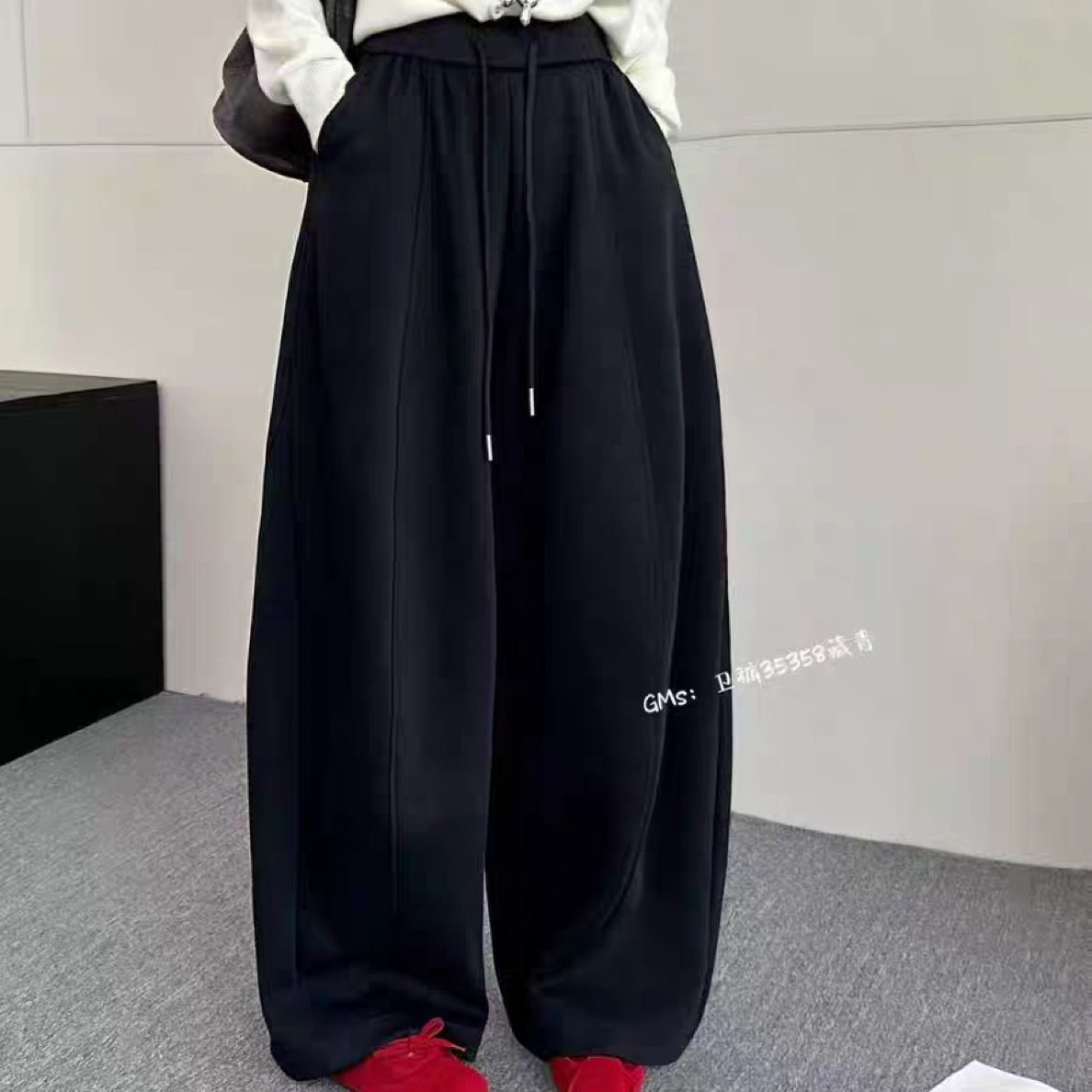 MDSL&堆堆设计显瘦山本裤百搭舒适之选开叉纹卫裤宽松版#9309