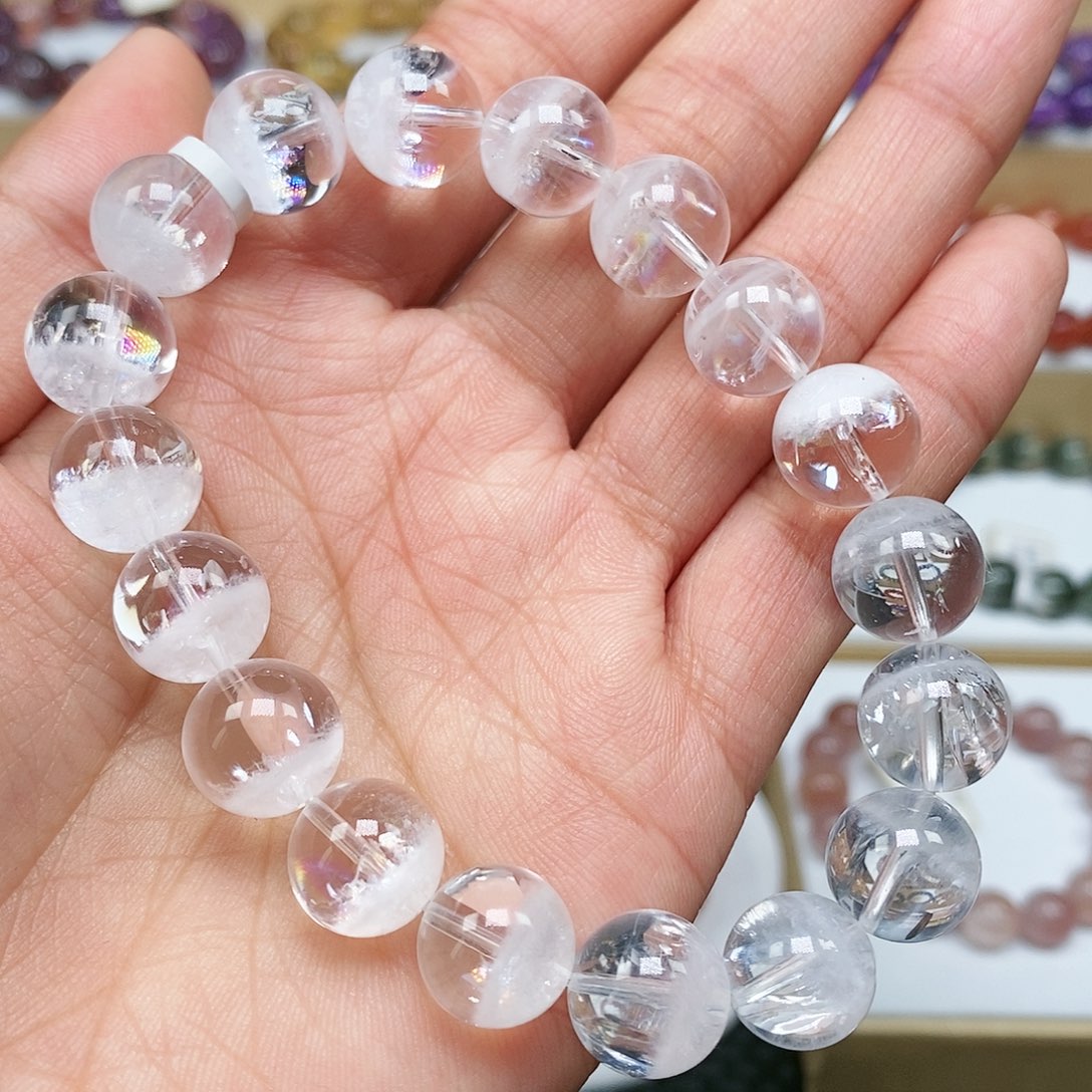 水晶手串未镶嵌白幽灵