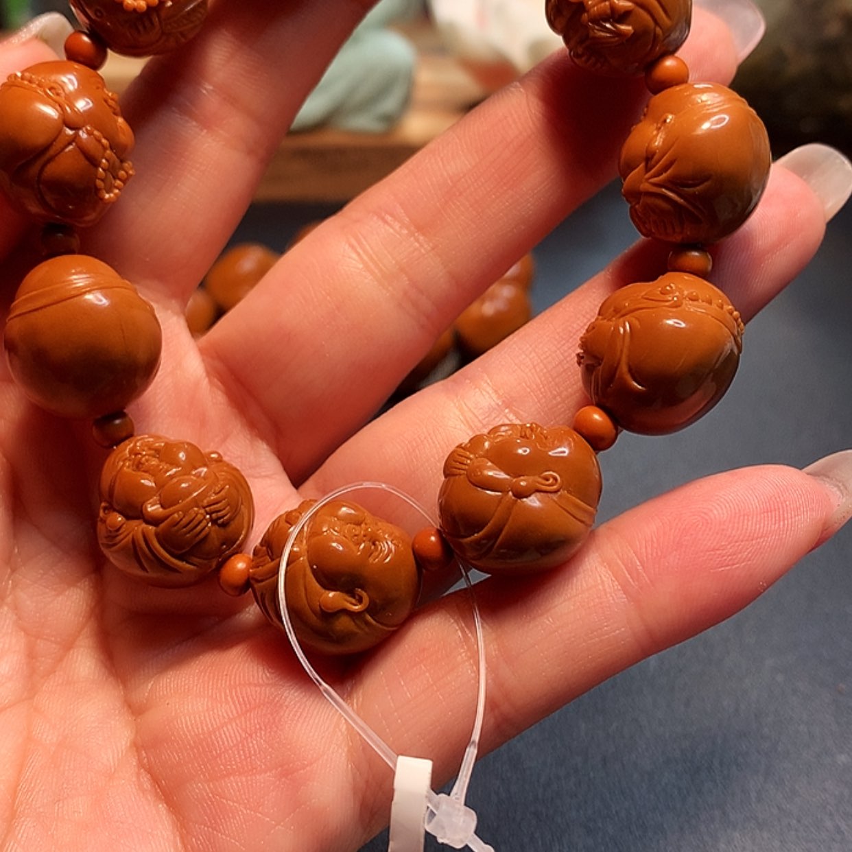 【闪购商品】橄榄核手串/手链蒂****垫橄榄雕