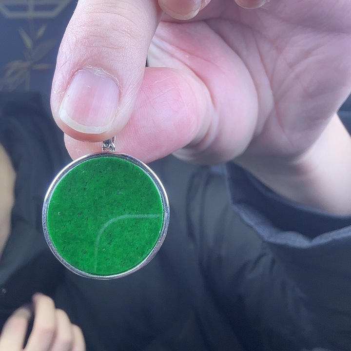 翡翠吊坠(不含链)银S925镶嵌特价 新年