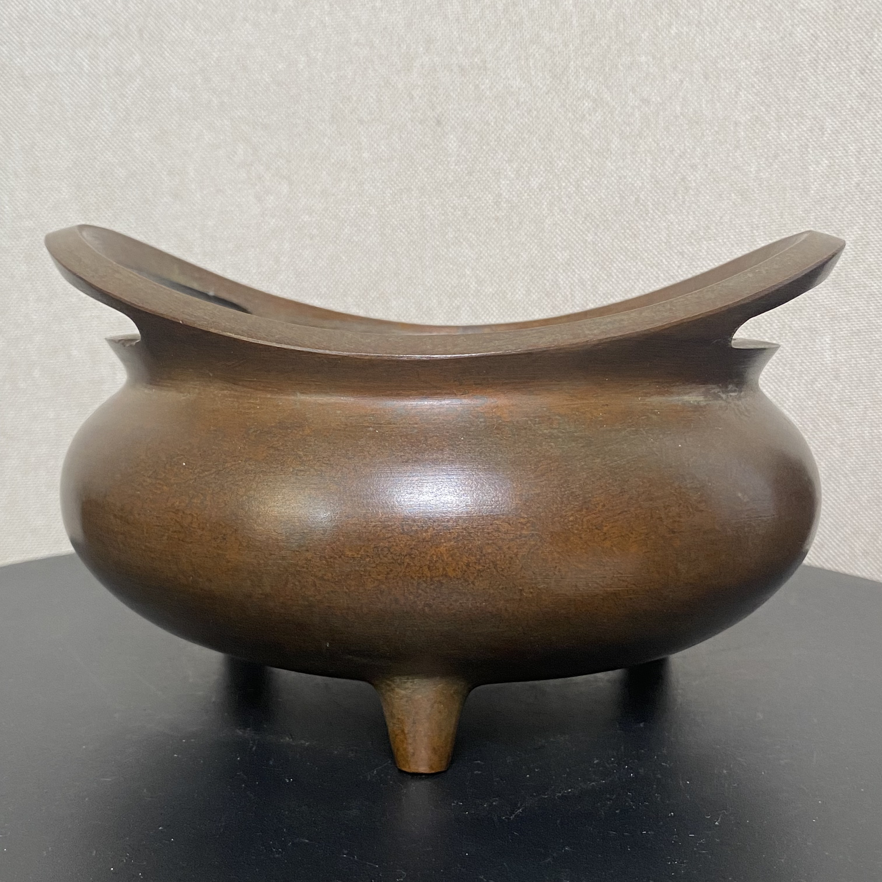 黄铜仿古大香炉凤眼炉桥耳炉