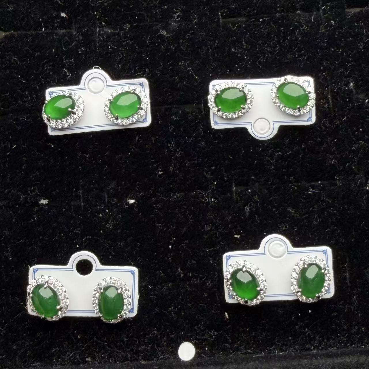 【玉经纶】211953/Q64-天然A货翡翠耳饰-多样性发其一