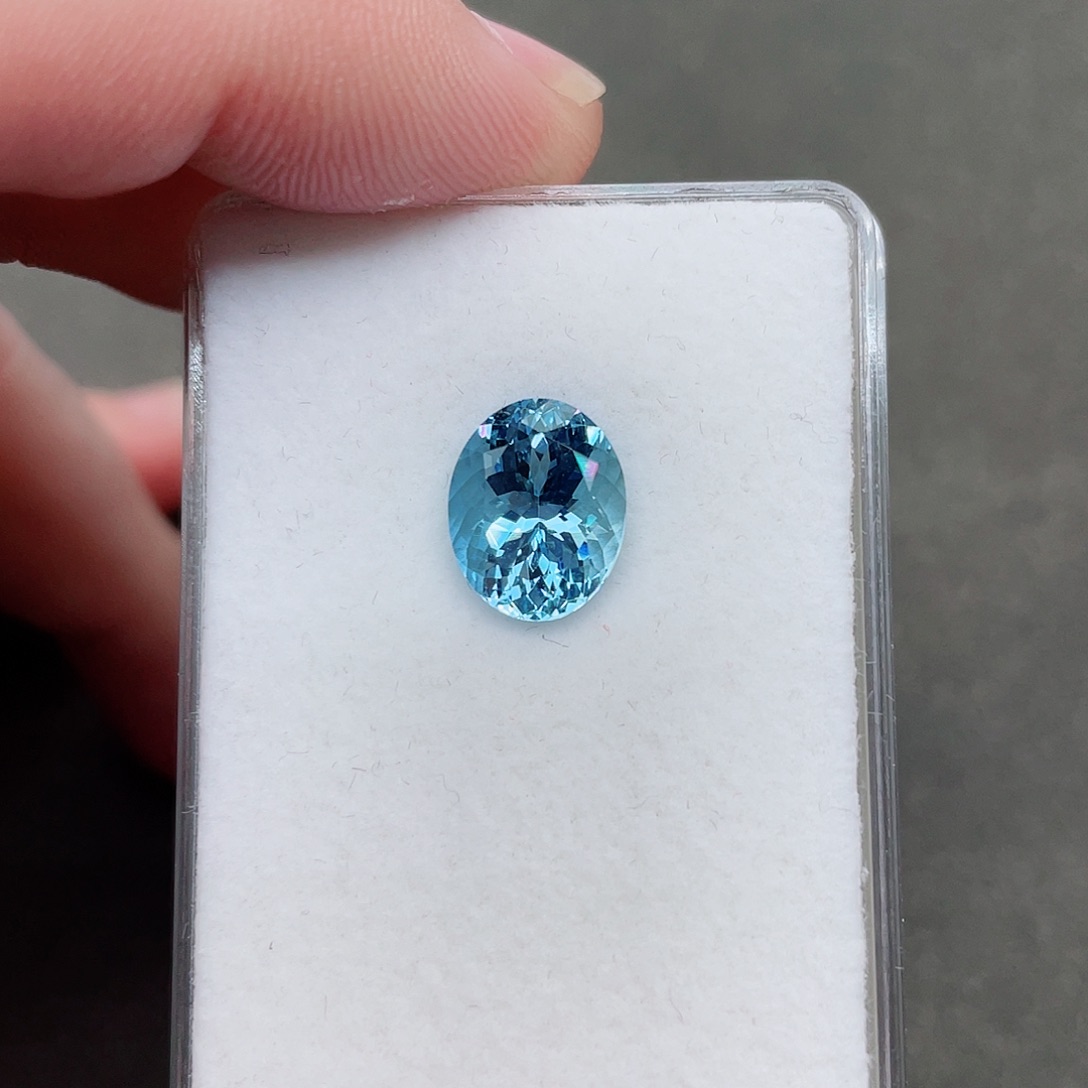 海蓝宝石裸石未镶嵌3.52克拉圣玛丽亚