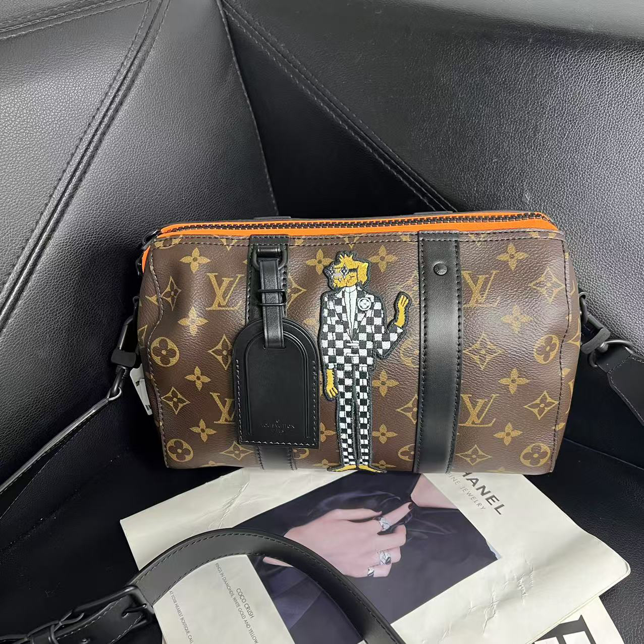 95新 LouisVuitton/路易威登 捐金沉珠/keepall27 斑马人系列