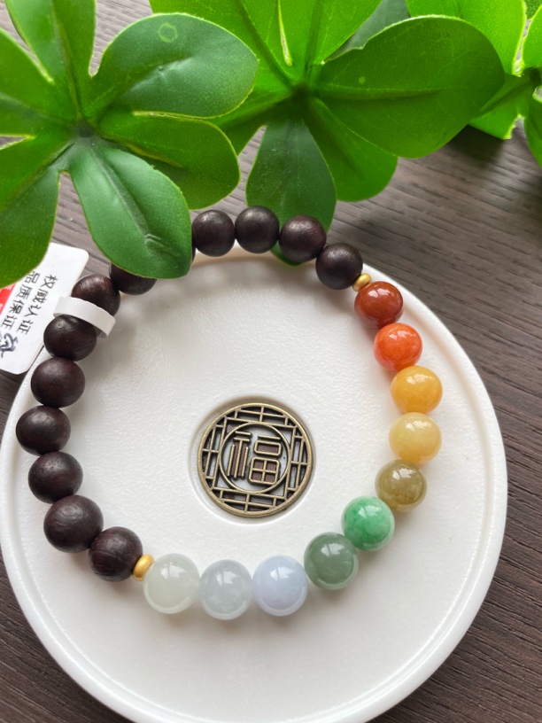 缅甸天然a货翡翠手串