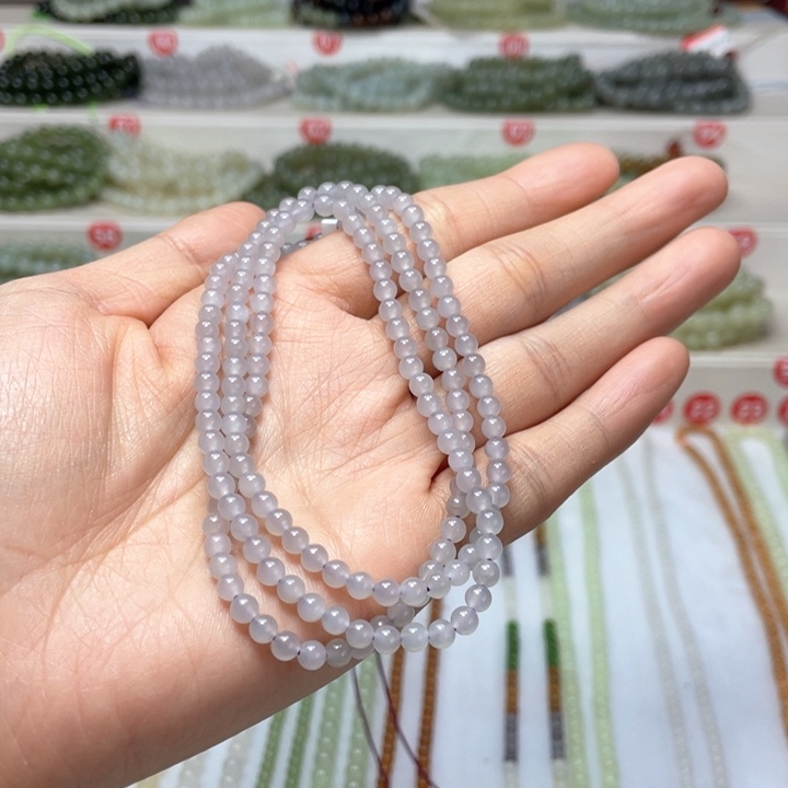 和田玉颈饰未镶嵌飒*4m m