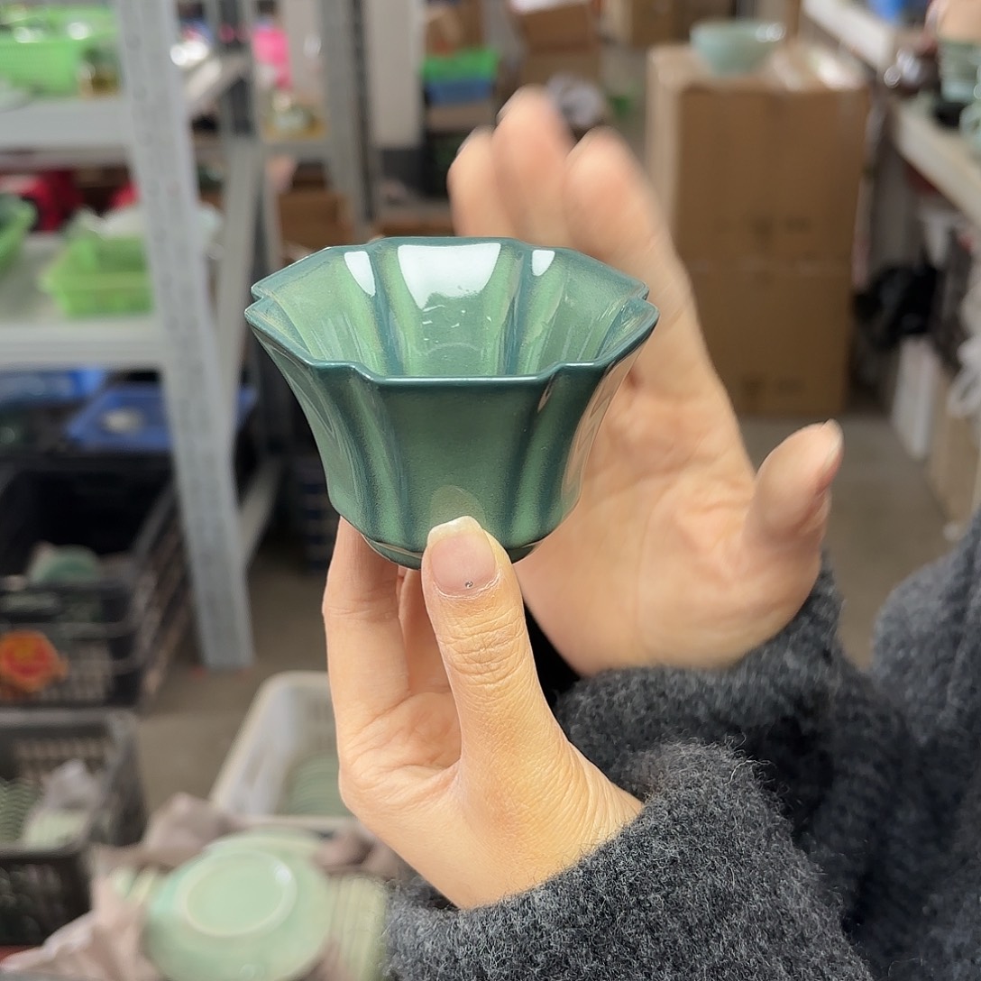 龙泉云间青瓷小米茶器
