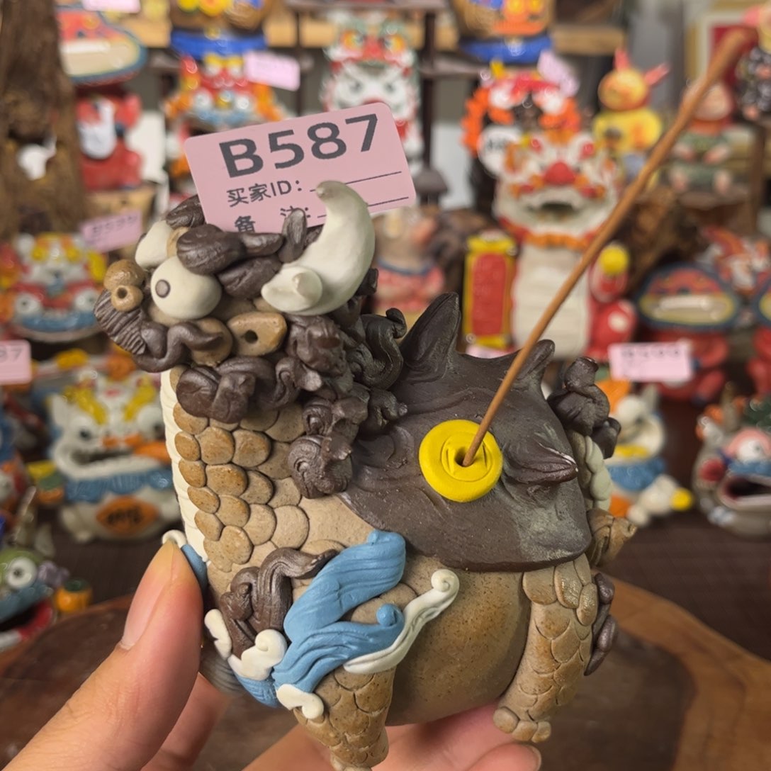 泥塑纯手工茶宠摆件