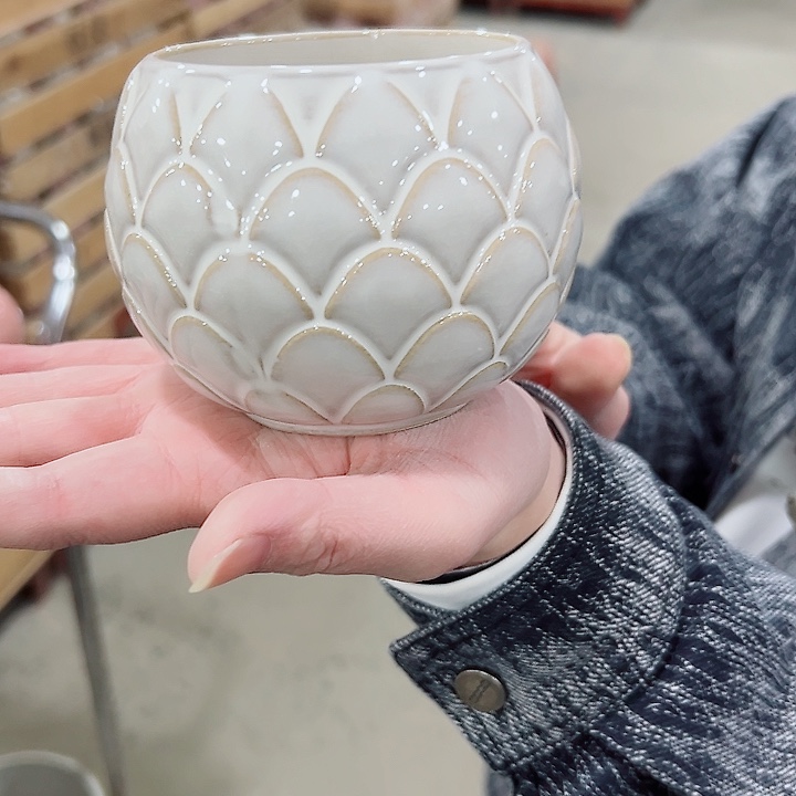 有孔.凑满10元发货多肉陶瓷花盆！