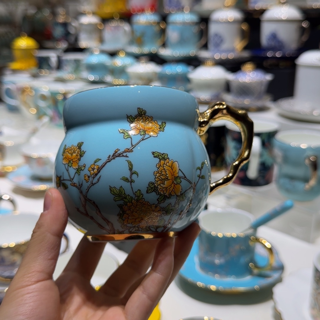 西***红玻璃福利马克杯360ml