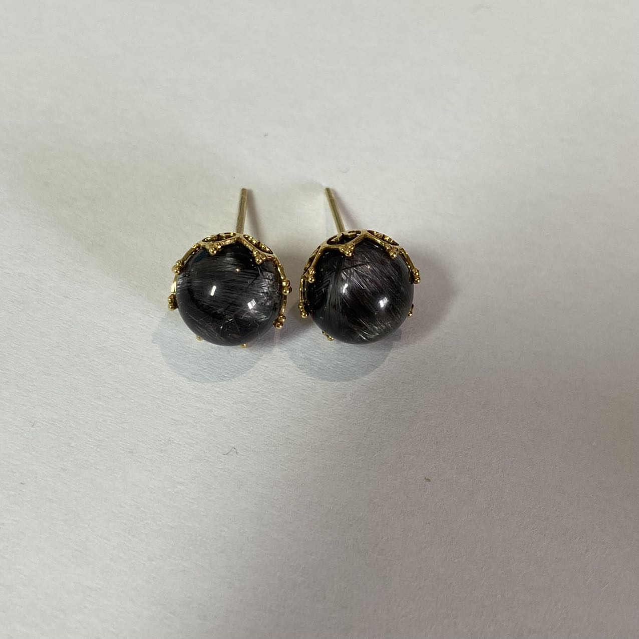 晶匠18K黑银钛耳钉编号H-JP56379