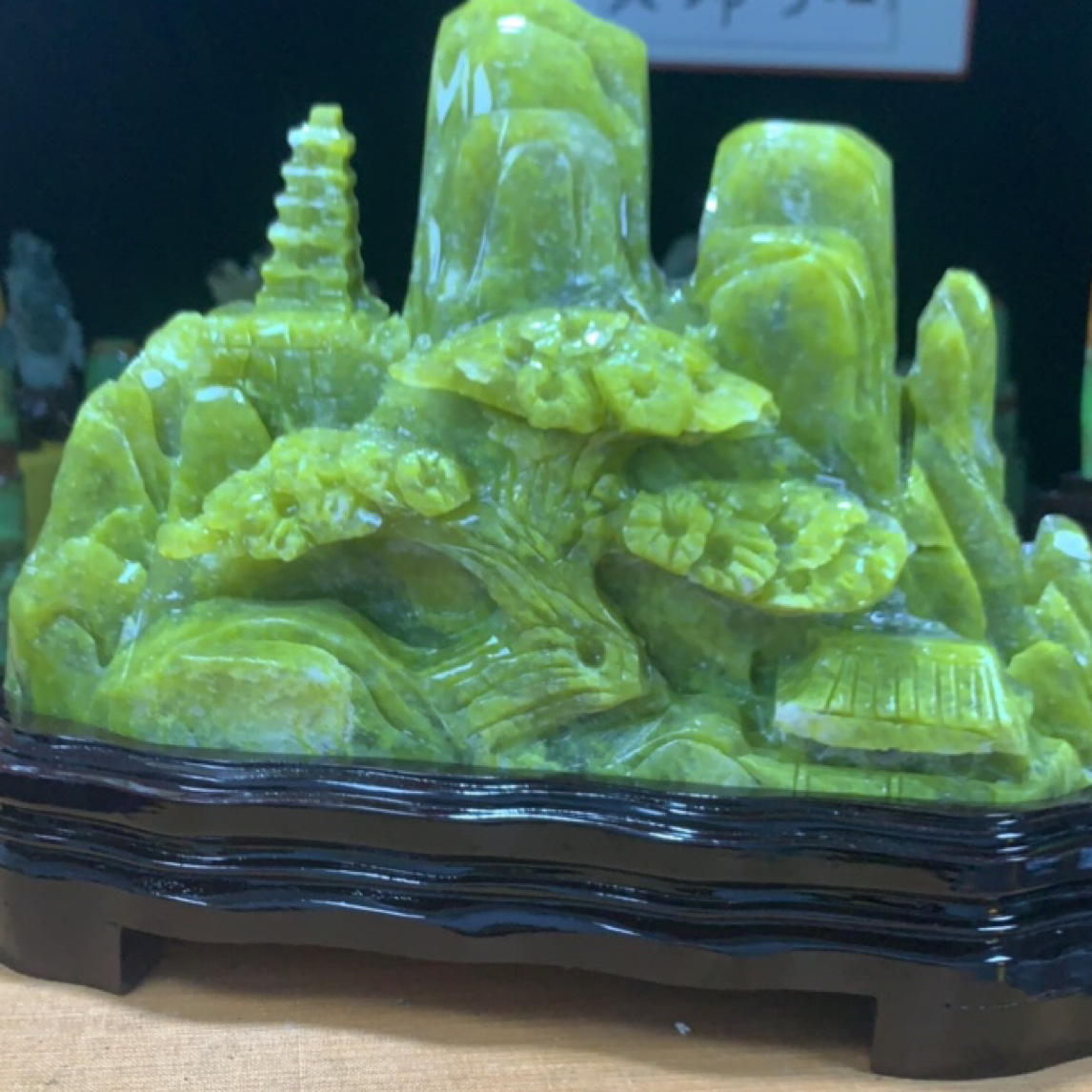 天然蓝田靠山石鱼缸造景石客厅家居高档装饰摆件