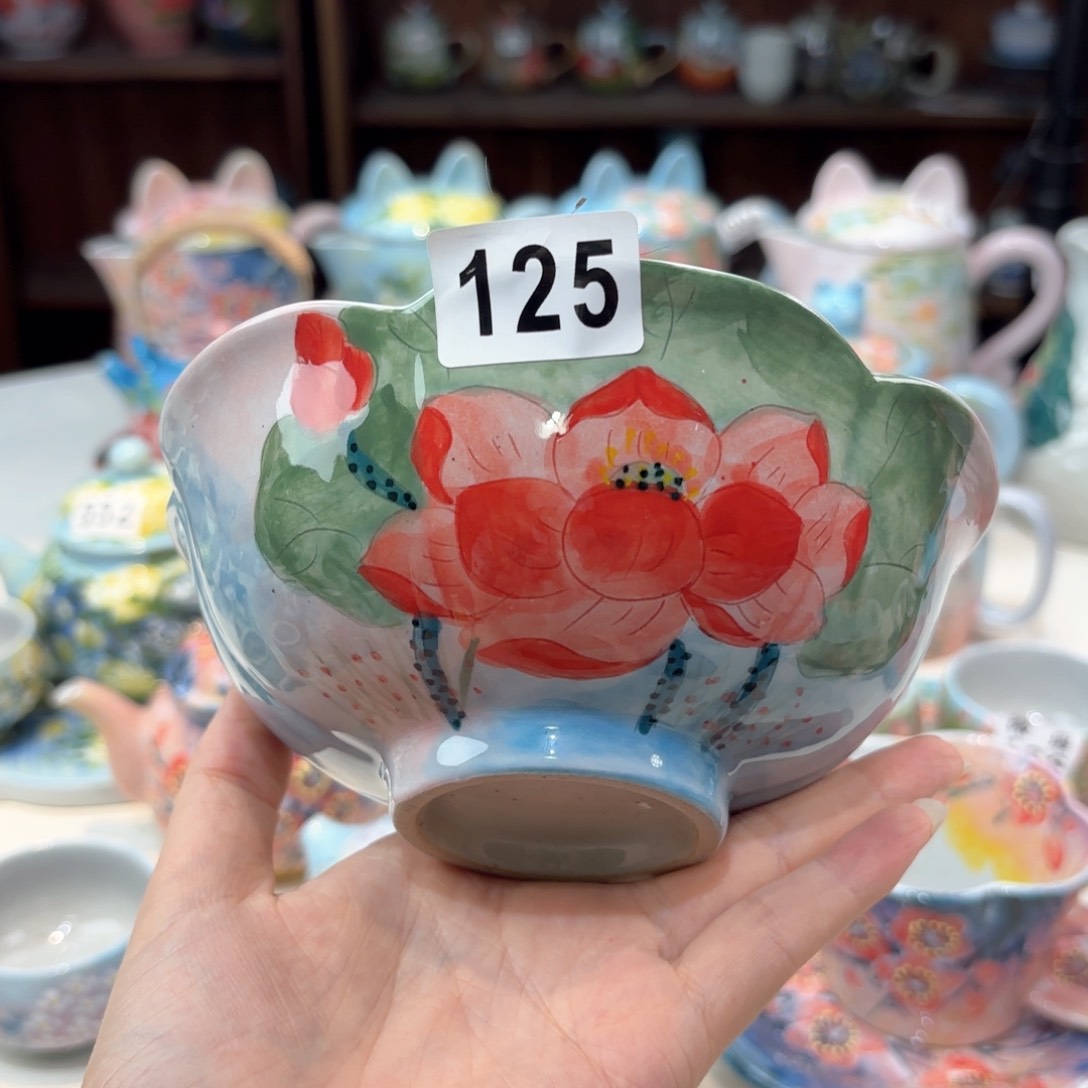 景德镇手绘高温釉下彩陶瓷茶具
