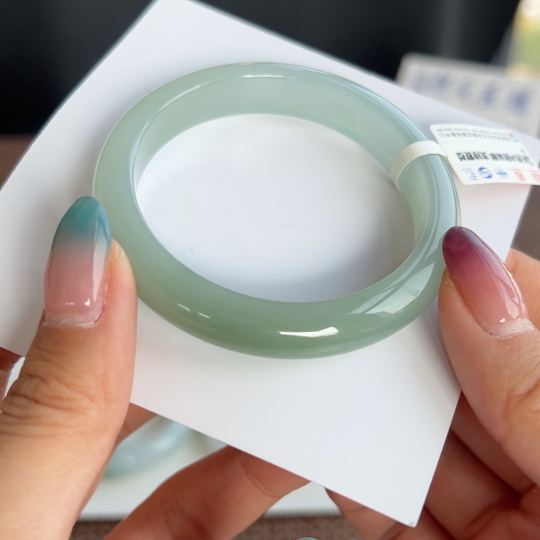 翡翠未镶嵌手镯19号 51.8