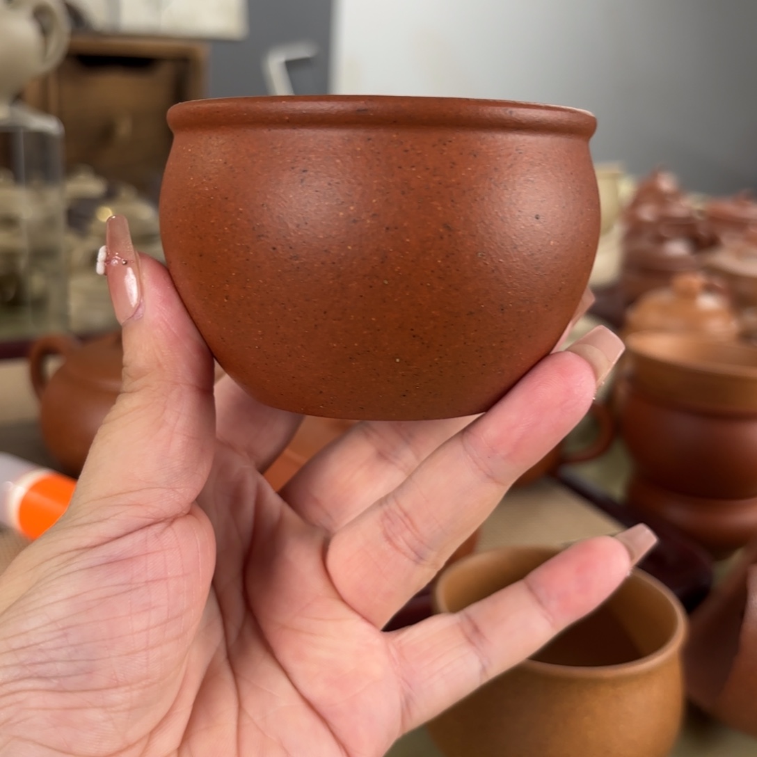 茶壶紫砂宝山红泥杯子