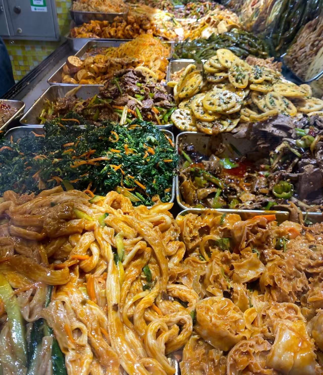 正宗鸡西辣菜哈尔滨道里菜市场特色拌菜下酒菜豆腐泡桔梗牛腱子肉