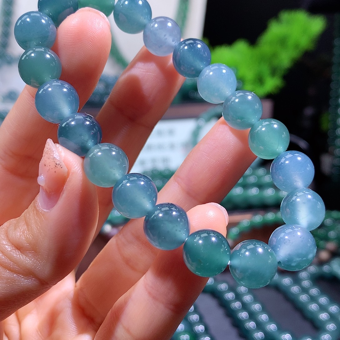 翡翠未镶嵌手链天然a货翡翠手串10mn