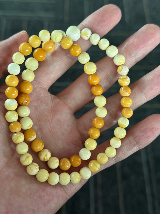 瓷白蜜蜡氧化 质感浑厚 蜡质好看