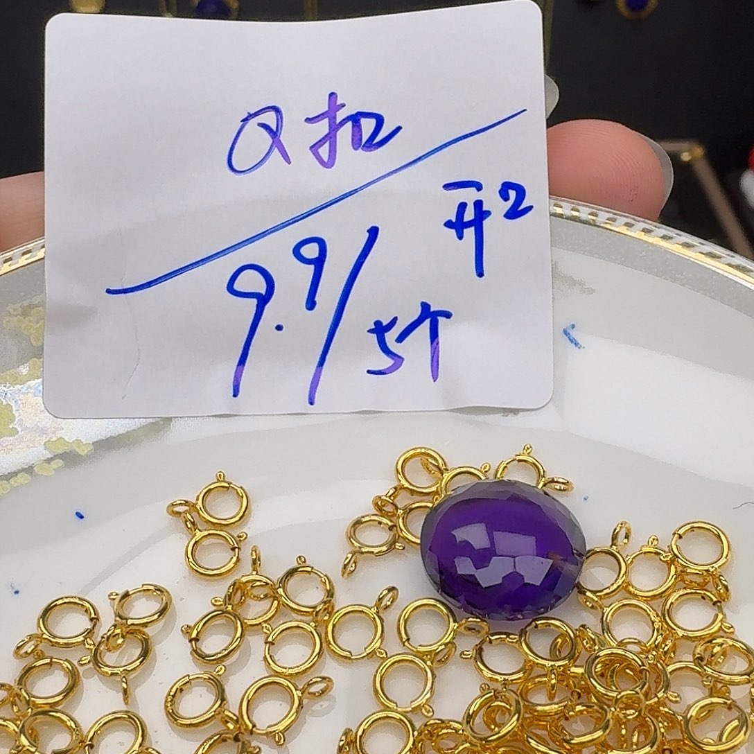 银S925镶嵌紫晶颈饰紫水晶925镶嵌42