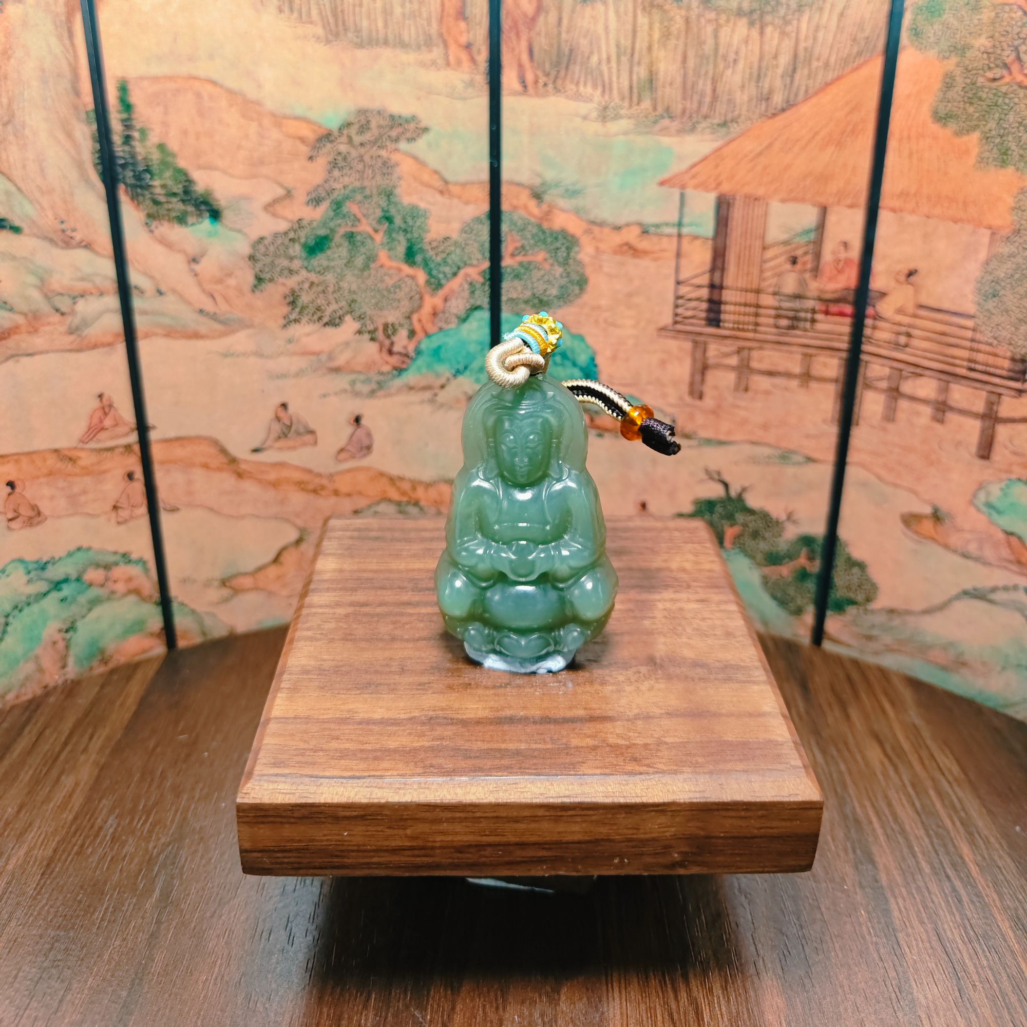 X和田玉观音吊坠0530