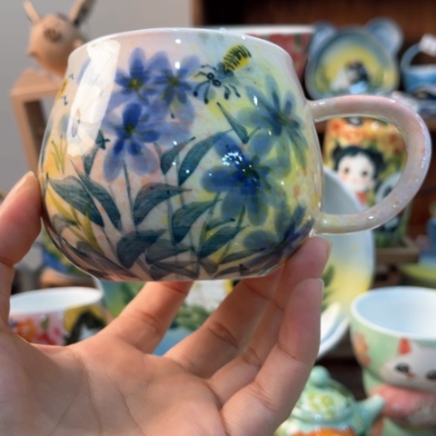 炉景德镇釉下手绘陶瓷 