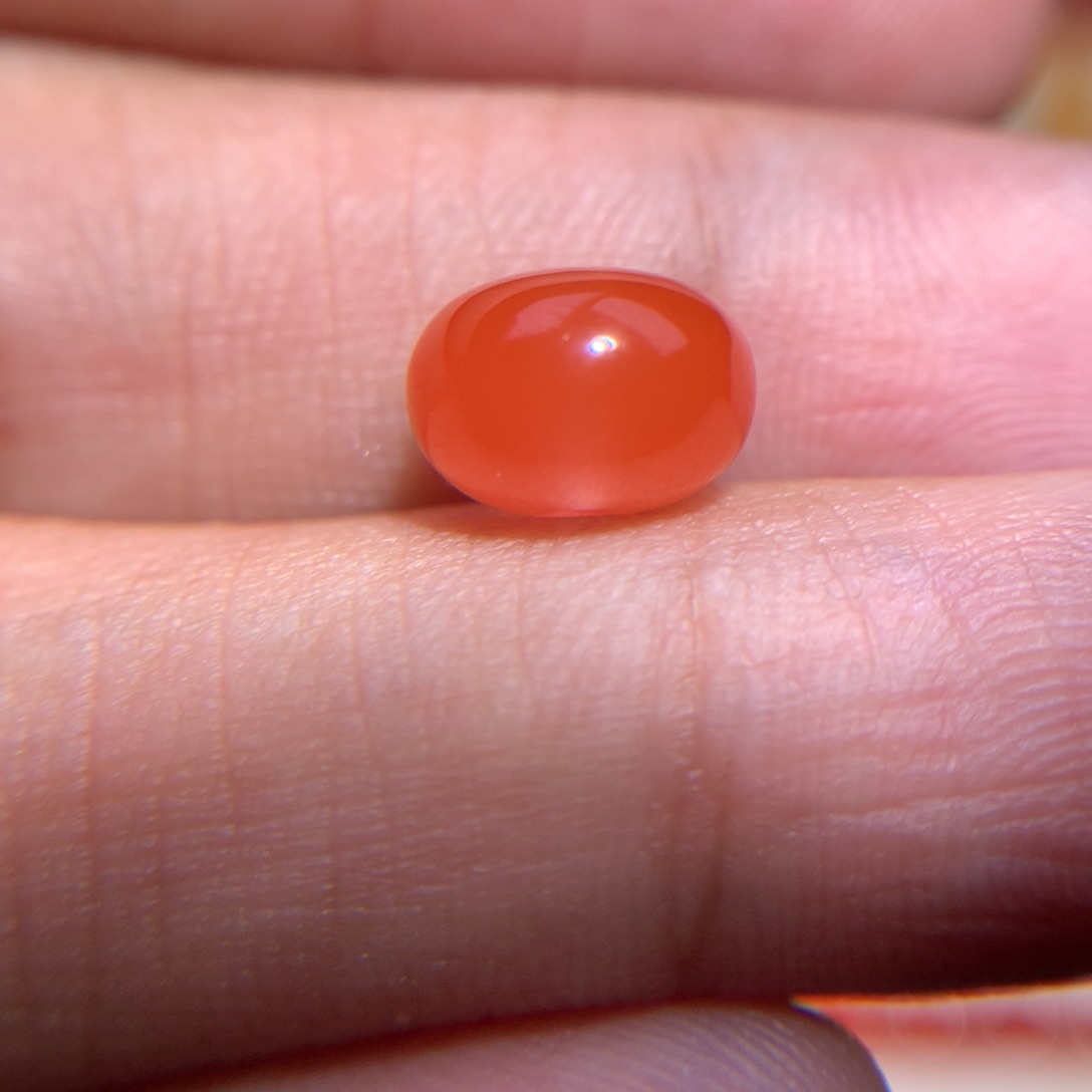南红玛瑙面包9.3×6.4未镶嵌