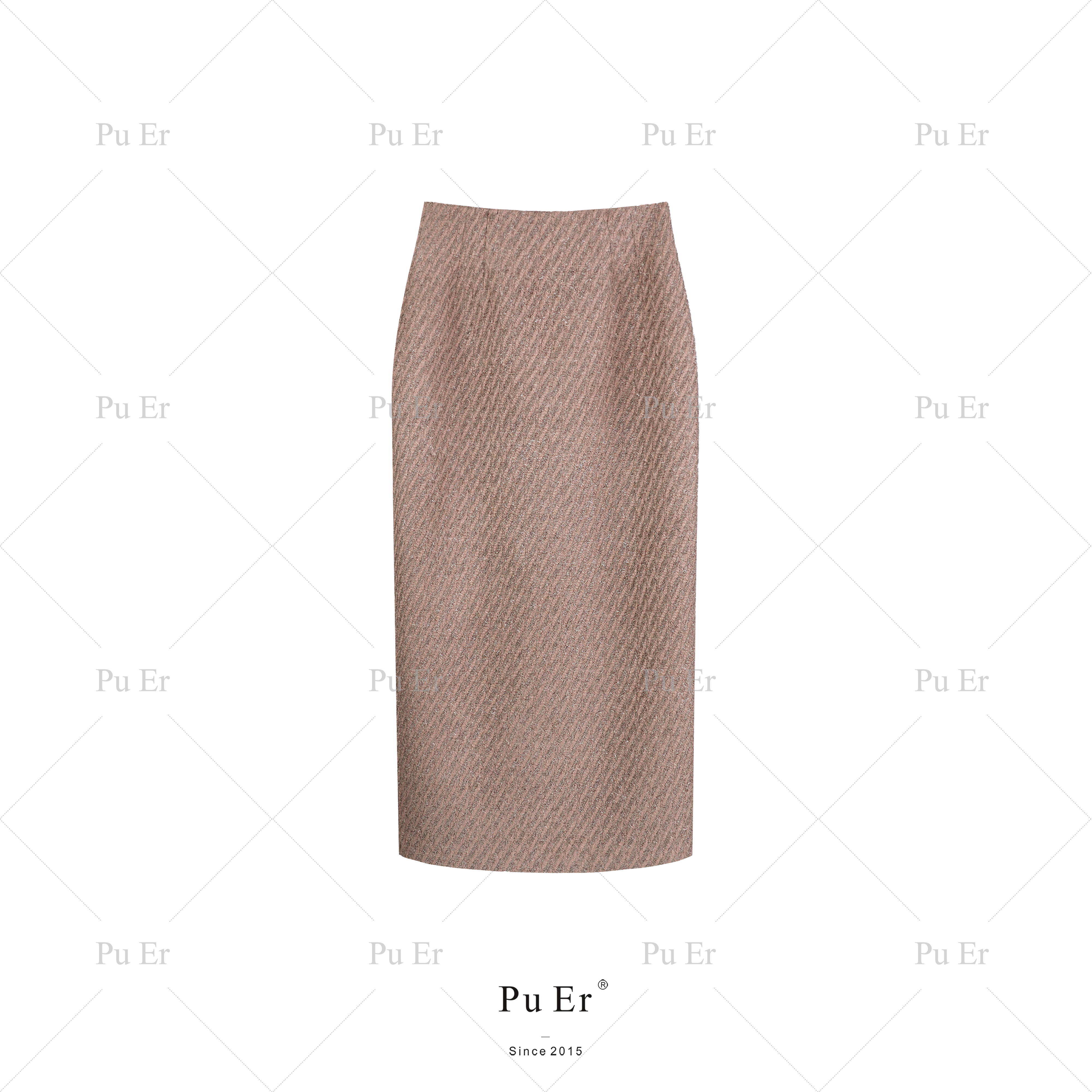 【咖啡叙事馆】醇咖粗花呢直筒半裙