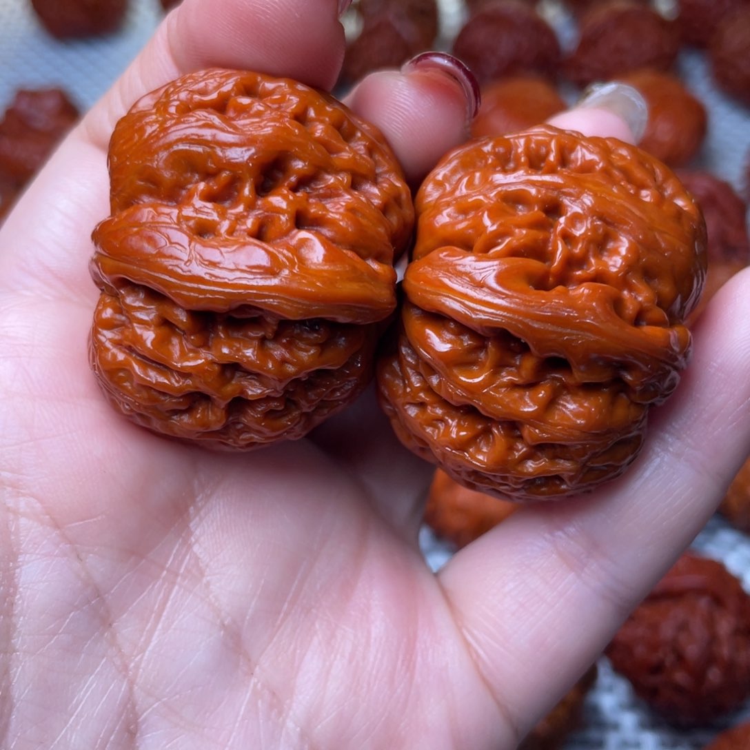 桃核吊坠文玩核桃 手把件 元宝 41