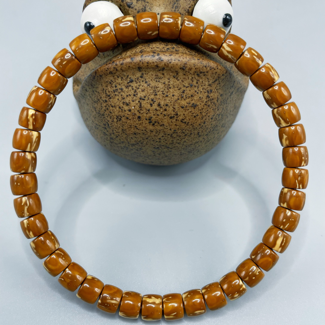 A009紫金鼠毕业级纯肉鼠尖精品招财文玩直切实心手串尺寸6*5