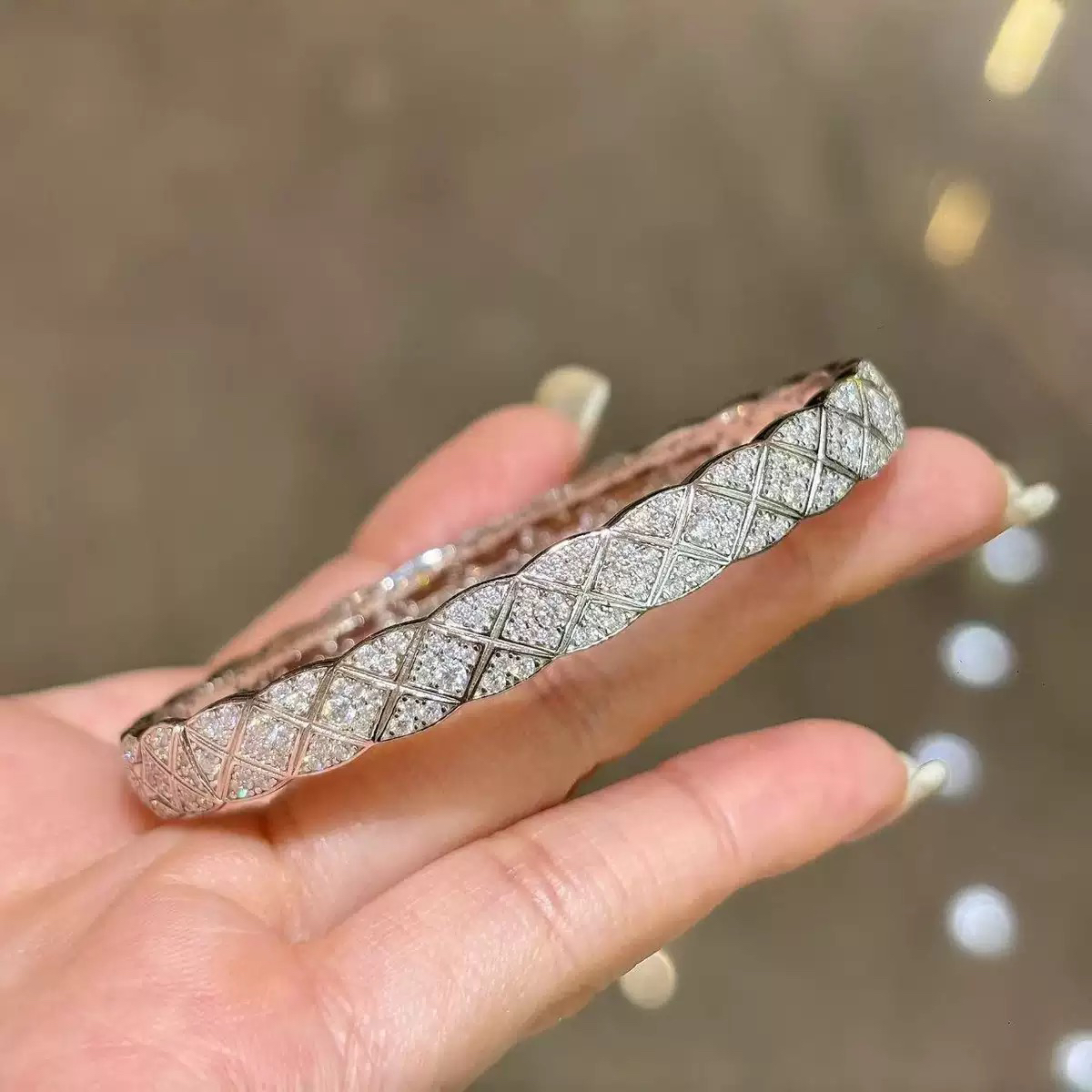 铜合金仿水晶戒指 铜合金水晶白金色戒指