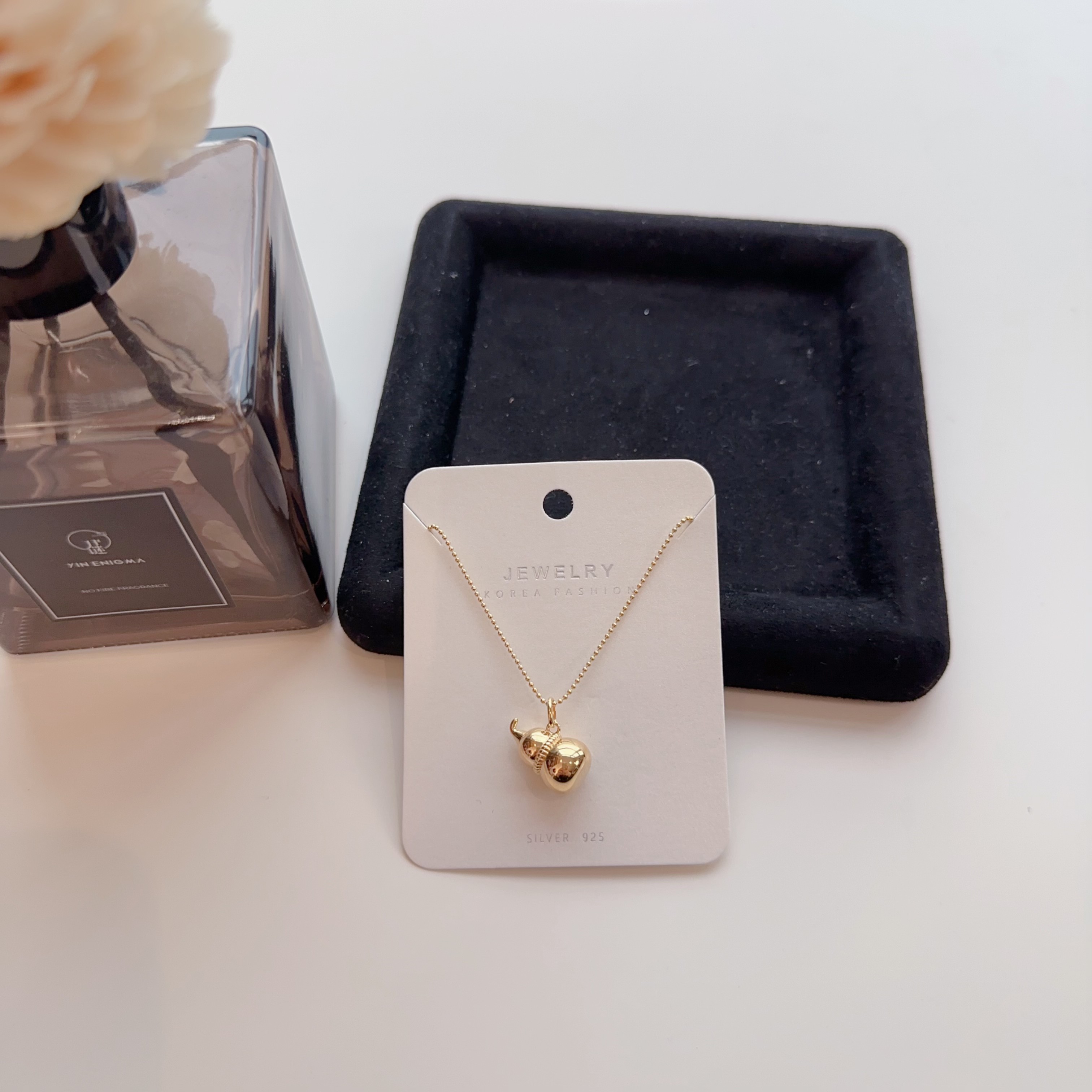 链子925银 时尚立体葫芦吊坠项链XL99