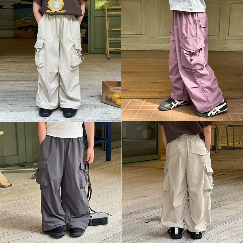 清货【锦纶速干】夏装薄裤女童工装裤儿童抗皱耐磨防水户外速干长裤