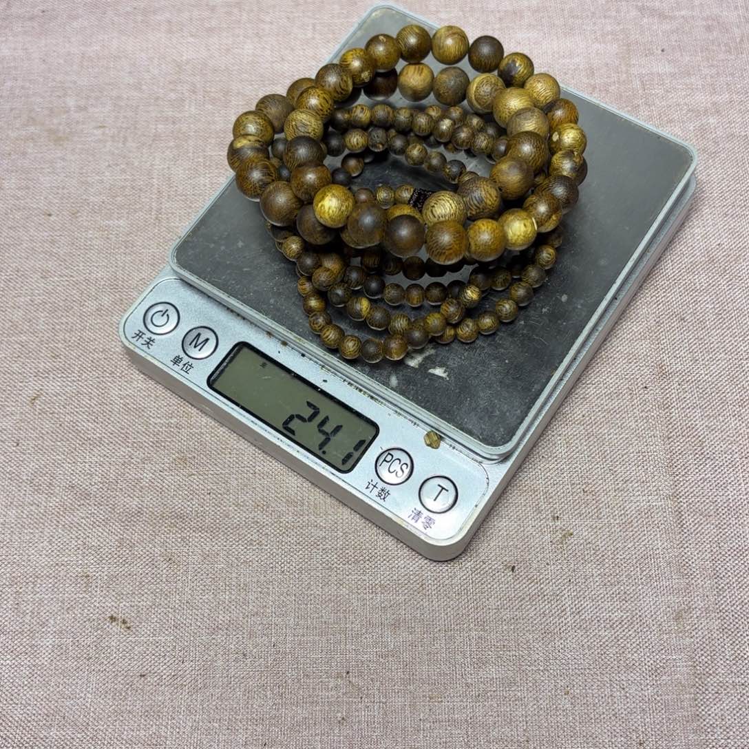 安***头木奇楠原材料圆珠珠24克卡5/9/1.0