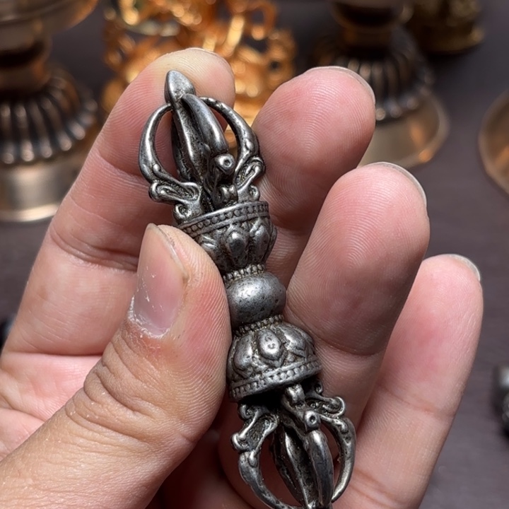 文***武铜星月菩提挂件菩提