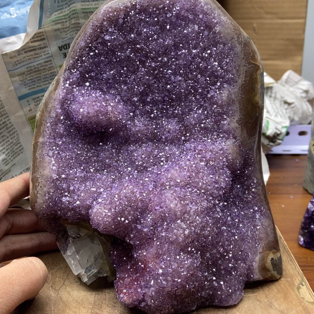 紫晶天然水晶摆件未镶嵌