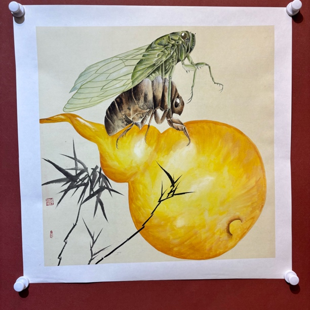 兰宝阁书画院四尺斗方纯手绘国画已拓裱画芯68:68