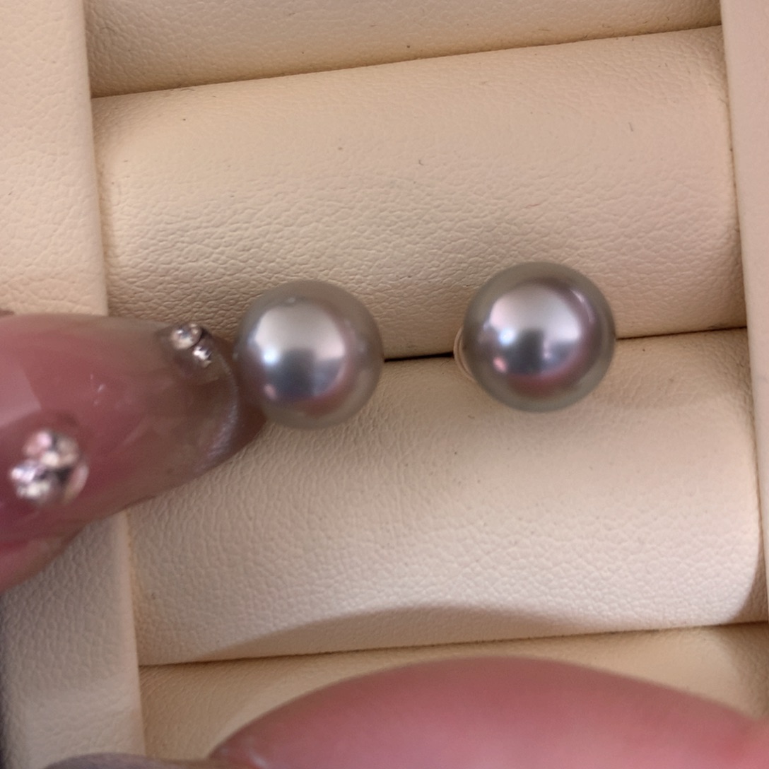 海水珍珠耳饰18K金镶嵌