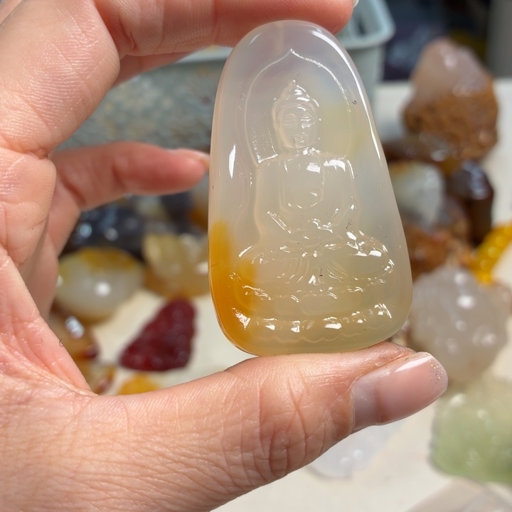 玛瑙/玉髓未镶嵌吊坠(不含链)